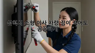 삼척시 소형 이사 차량: 짐이 적어도 꼼꼼하게!