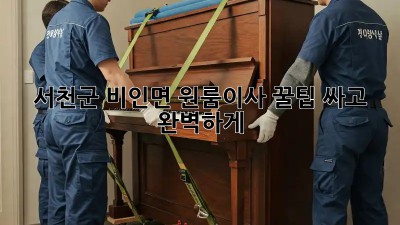 서천군 비인면 원룸이사 꿀팁🍯 싸고 완벽하게!